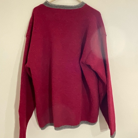 Vintage Alps Men’s Sweater Size XL Wool Blend Red/blue Speckled Colors Crewne - Picture 3 of 8